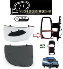 Image of Fits IVECO DAILY 2015 to 2024 Left Side Blind Spot Door Mirror Glass With Base