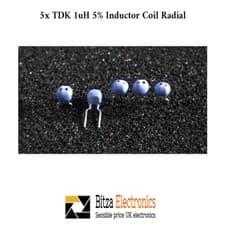 Image of 5x TDK Small Radial Inductor 1uH 5% 10% Coil 5mm Pitch