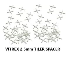 Image of Vitrex Tile Spacers 2.5 mm Wall Tile Spacer 2.5 mm Floor Tile Spacers  Bathroom