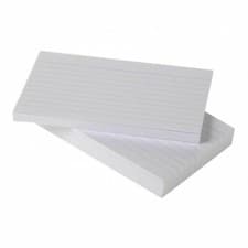 Image of Silvine 5 x 3 White Record Cards Ruled 50 Cards Per Pack