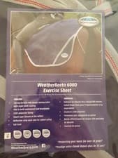 Image of Weatherbeeta 600d Exercise Sheet Navy / Silver / Red Size 4'0