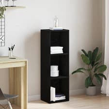 Image of WALPLUS Bookcase Black Oak 36x30x114 cm Engineered Wood Unit