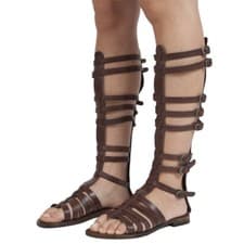 Image of Women's Gladiator High Knee and Calf Leather Sandals