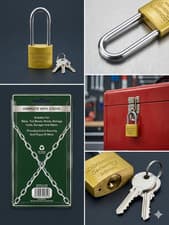 Image of Heavy Duty Brass Padlock 3 Keys Locksmith Security Lock 25mm 32mm 38mm 50mm Shed