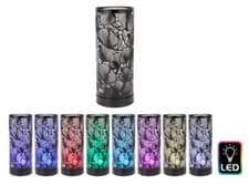 Image of SIL Lotus Leaves Oil Burner EL0738 Black Colour Changing LED Fragrance Burner