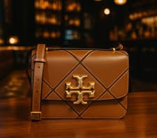 Image of NEW Tory Burch Eleanor Classic Cuoio Tan Brown Shoulder Bag/Crossbody Bag