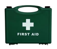 Image of HSE 1 - 10 Person First Aid Kit in Standard Green First Aid Box, UK Stock