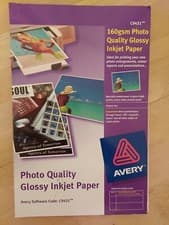 Image of Photo Quality Inkjet Paper. Glossy. Avery. 160gsm. A4 C943M 48 sheets 