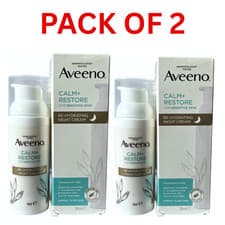 Image of Aveeno Face CALM+RESTORE Re-Hydrating Night Cream 50ml X 2 Pack