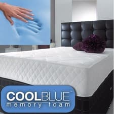 Image of Cool BLUE Memory Foam 24cm Mattress 3ft ,4ft, 4ft6 Double 5ft King 6ft