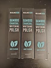Image of Mr Blanc Teeth Bamboo Charcoal Whitening Polish Mint Flavour Toothpaste X3