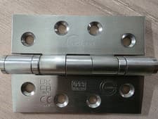 Image of Eclipse Fire Door Ball Bearing Hinge 102 x 76mm Grade 13 Stainless Steel