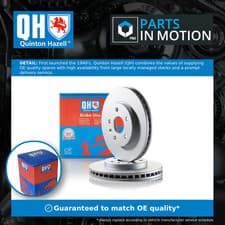 Image of 2x Brake Discs Pair Vented fits VAUXHALL INSIGNIA A 2.0D Front 08 to 17 296mm QH