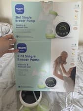 Image of MAM Double Electric Breast Pump 2-in-1 White/Green