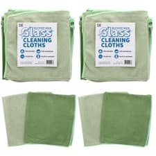 Image of 16 Pack Microfibre Glass Cleaning 16" x 16" Cloth Set Lint Streak Free Home Car