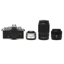 Image of Nikon Z fc Camera + Z DX 16-50 (Silver) + Z 50-250 + Z 40 Lenses