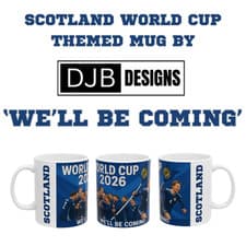 Image of Scotland 'We'll be Coming' Football World Cup themed ceramic mug