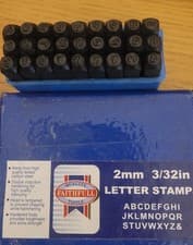 Image of Faithfull Letter Punch Set 2mm, Capitals