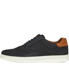 Image of Hush Puppies Mens Matias Brogues Navy/Tan: UK 11/EU 46