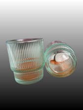 Image of Jonathan Adler Biba Glasses Set of 2 Clear Tumblers JOA-HO-001 New