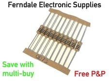 Image of Resistor, Carbon Film, 5%, 1W, 500 V, select 1 ohm - 1M ohm, 10 or 20 pack
