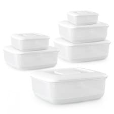 Image of Food Containers Storage Boxes Plastic Clear Microwave Freezer Safe Dispenser