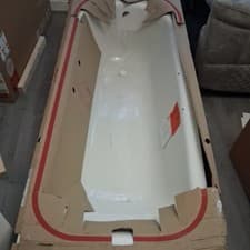 Image of EUROWA 1700 X 700MM SINGLE ENDED NTH STEEL BATH WITH GRIP HOLES - RRP-£428.