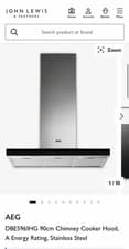 Image of Chimney Cooker Hood 90 cm Kitchen Extractor. Stainless steel BRAND NEW💥