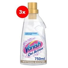 Image of 3 x Vanish Oxi Action Crystal White Gold Gel Fabric Whitener Stain Remover 750ml