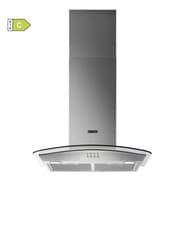 Image of Zanussi ZHC62352X 60cm Cooker Hood With Curved Glass Canopy - Stainles