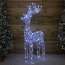 Image of Factory Seconds Christmas Lit Soft Acrylic Reindeer 160 White LED Indoor Outdoor