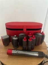 Image of Dyson Airwrap Complete styler nickel red storage &additional fly away attachment