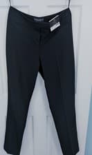 Image of Women's Black Straight Leg Trousers From Dorothy Perkins Size 12 W32" L32" New