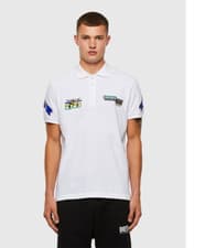 Image of Diesel Men's Astars T Night New B White Polo Shirt £165 100% Authentic