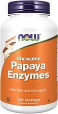 Image of Now Foods, Chewable Papaya Enzyme, 500mg, 360 chewable Tablets, Lab-Tested, Soy