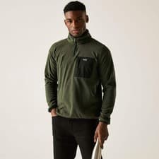 Image of Regatta Frankie Men's Half-Zip Fleece - Dark Khaki