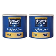 Image of Maxwell House Cappuccino Instant Coffee Powder 2 x 1kg Tins - 146 Servings