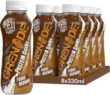 Image of Grenade High Protein Shake, 8 x 330 ml - Fudge Brownie 330 (Pack of 8) 