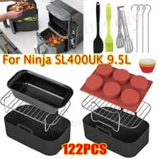 Image of 122PC Air Fryer Accessories Set For Ninja SL400 Doule Stack 9.5L AF400 Dual Zone