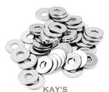 Image of THIN FLAT WASHERS FORM B ZINC PLATED STEEL  M5 M6 M8 M10 M12 M14 M16 M20 M24 M27