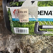 Image of Gardena Oscillating Sprinkler Aqua L – 120-280m², 8-18m Spray Range Black/Orange