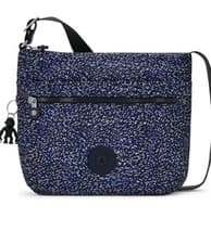 Image of Kipling Medium Crossbody Bag ARTO Shoulder Bag COSMIC NAVY Print RRP £78