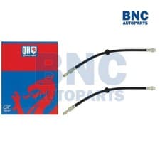 Image of Front Flexi Brake Hose Pair Fits Bmw 3 Series E46-All Models-1998-2007 QH