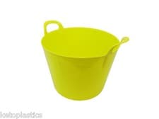 Image of 42 L YELLOW FLEXI TUB / BUCKET / CONTAINER / STORAGE FOR HOME AND GARDEN