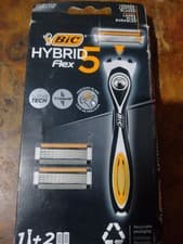 Image of BIC Hybrid Flex 5 Blade Shaver + 2 Cartridges New Boxed