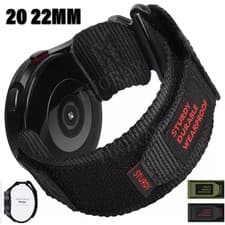 Image of 20mm 22mm Rugged Nylon Sport Smart Watch Band Strap Bracelet Watchband Wristband