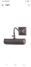 Image of Picture Light Small Dark Bronze Screw Effect Wall Light