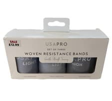 Image of USA PRO Woven Resistance Bands Set of 3 Light / Medium / High New  