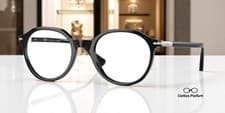 Image of PERSOL PO3253V 95 Black Transparent 49 mm Unisex Eyeglasses
