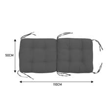 Image of High Back Outdoor Indoor Chair Pad Cushion Garden Patio Furniture Pad w/Ties